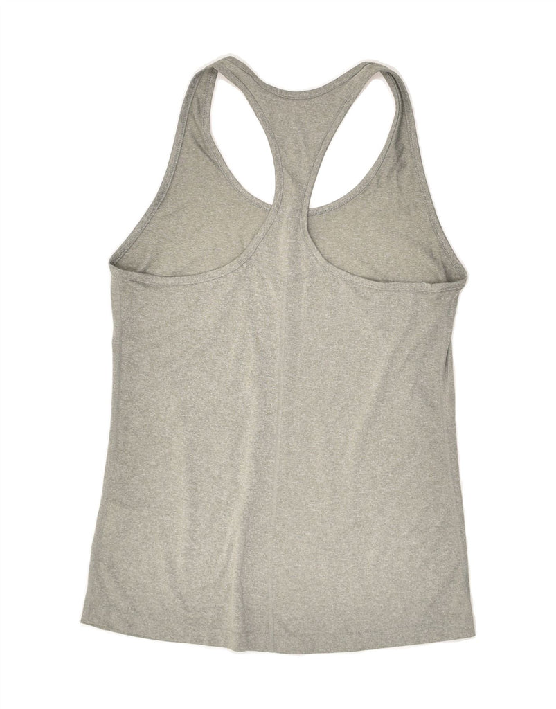 NIKE Womens Dri Fit Vest Top UK 12 Medium Grey Polyester | Vintage Nike | Thrift | Second-Hand Nike | Used Clothing | Messina Hembry 