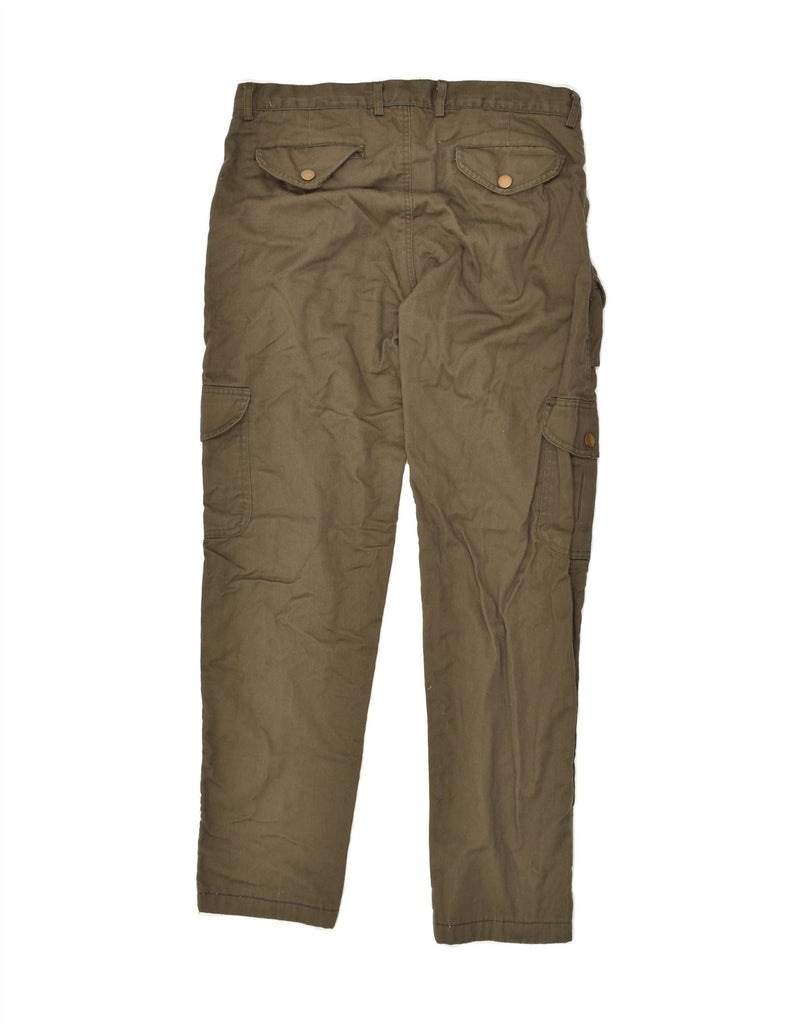 VINTAGE Mens Slim Cargo Trousers IT 52 XL W38 L30  Khaki Cotton Vintage Vintage and Second-Hand Vintage from Messina Hembry 