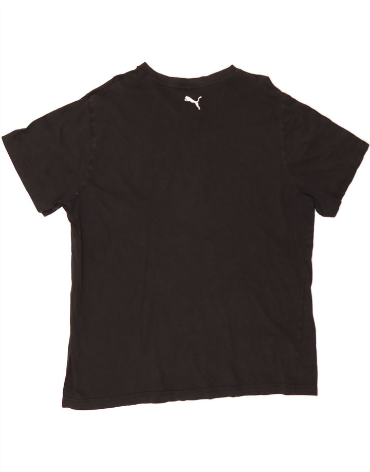 PUMA Mens Graphic T-Shirt Top 2XL Black Cotton Vintage Puma and Second-Hand Puma from Messina Hembry 