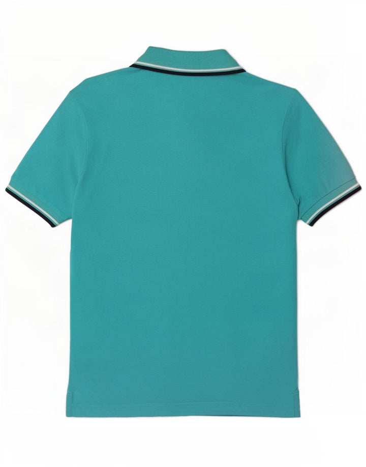Diadora Mens Polo Shirt Small Turquoise Striped