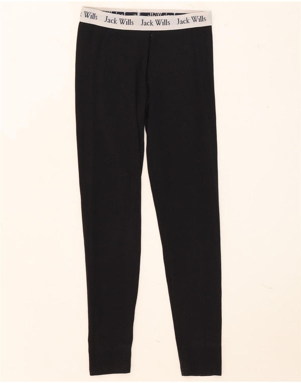 Jack Wills Womens Graphic Leggings UK 8 Small Black Colourblock Modal