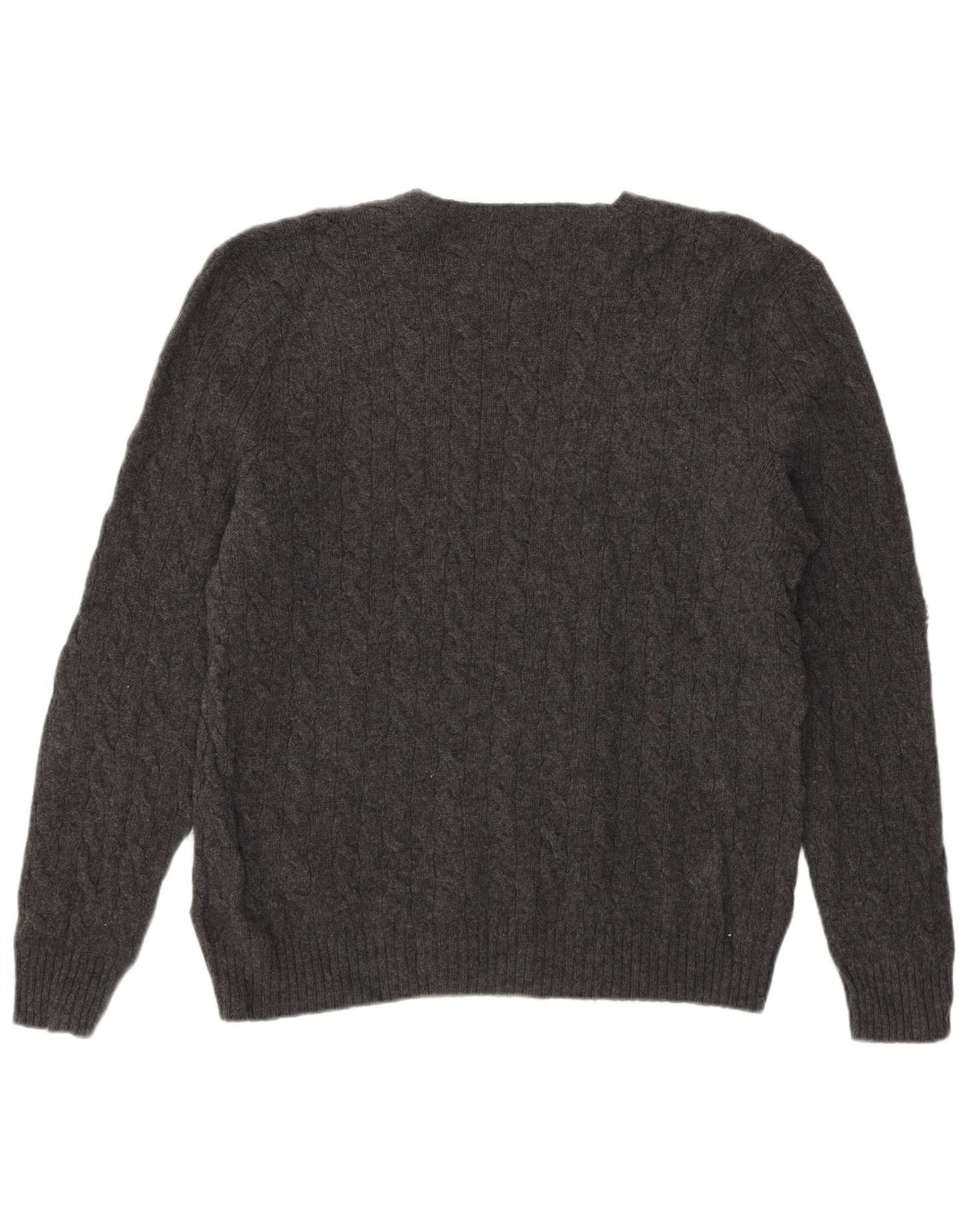 Polo Ralph Lauren Mens Crew Neck Jumper Sweater XL Grey Wool