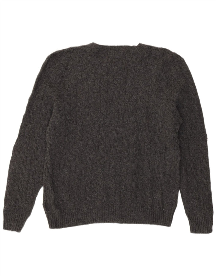 Polo Ralph Lauren Mens Crew Neck Jumper Sweater XL Grey Wool