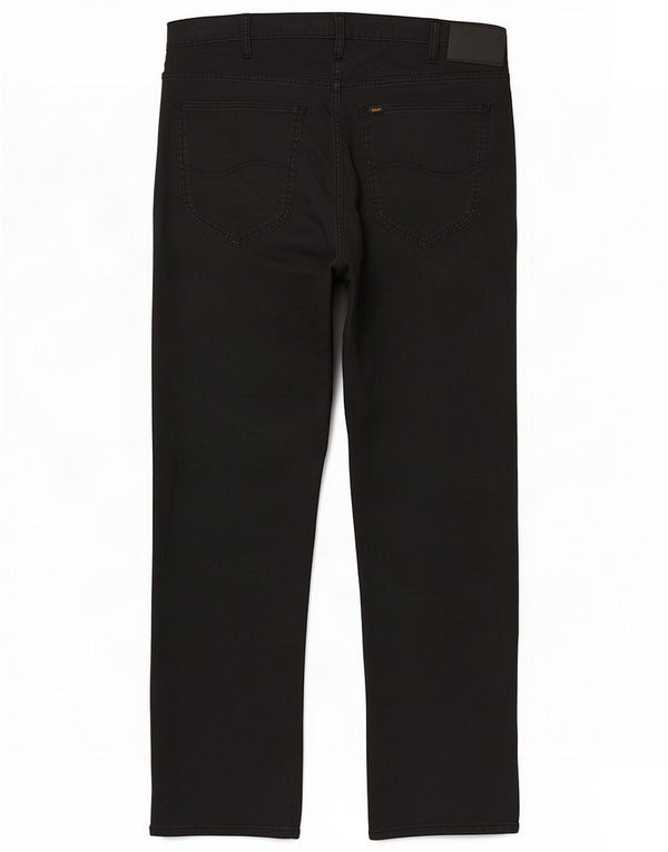 Lee Mens Daren Zip Fly Straight Jeans W36 L30 Black Cotton