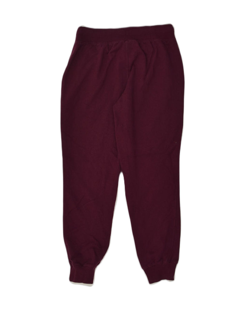 CHAMPION Womens Graphic Tracksuit Trousers Joggers UK 6 XS Burgundy Cotton | Vintage Champion | Thrift | Second-Hand Champion | Used Clothing | Messina Hembry 