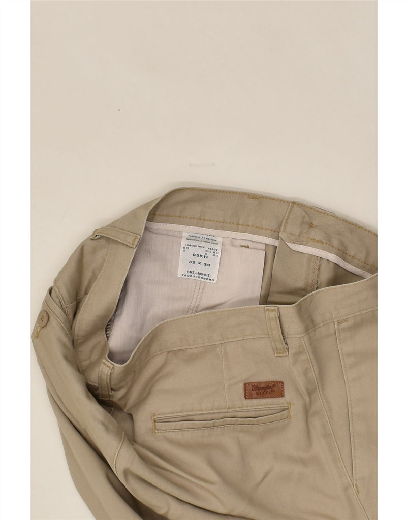 WRANGLER Mens Pegged Chino Trousers W32 L30  Beige Cotton | Vintage Wrangler | Thrift | Second-Hand Wrangler | Used Clothing | Messina Hembry 