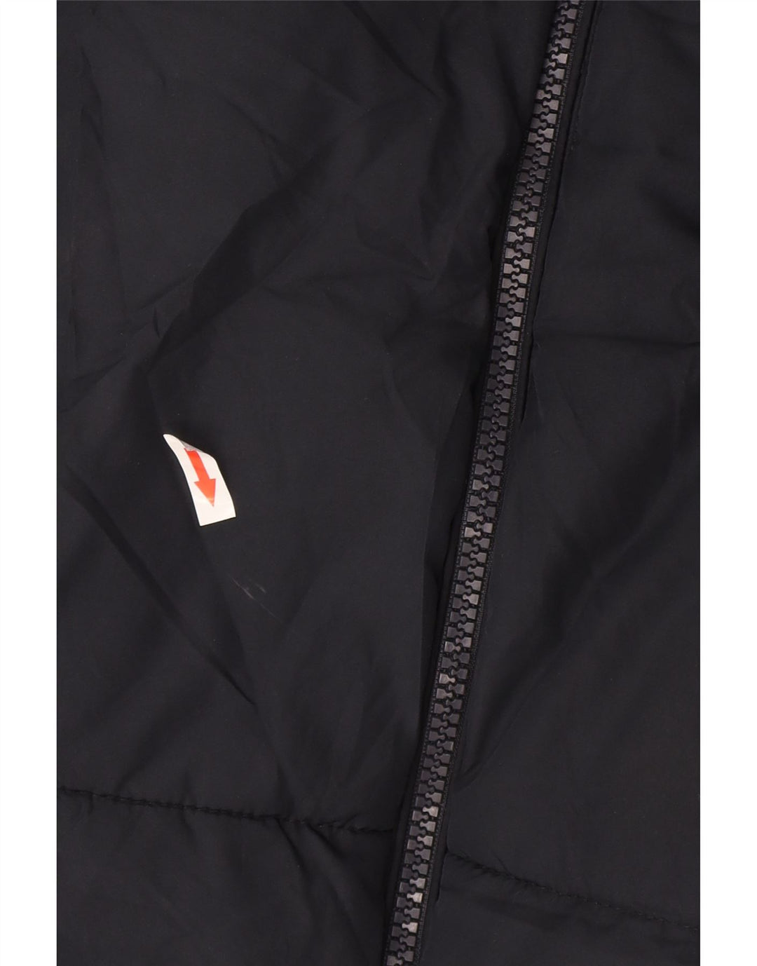Zara Womens Oversized Crop Hooded Padded Jacket UK 6 XS Navy Blue Polyester