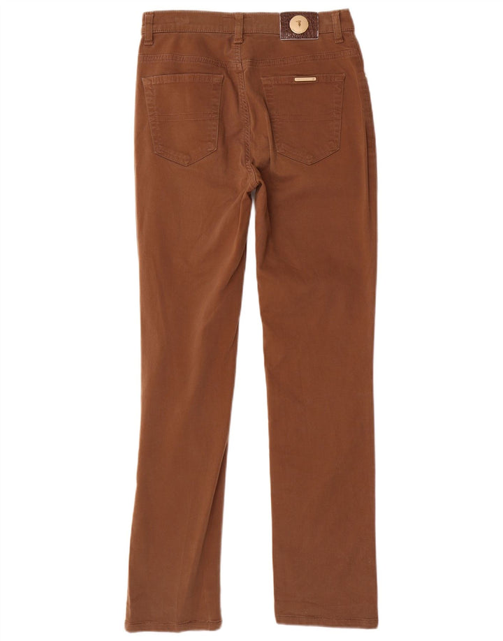 Trussardi Womens Slim Casual Trousers W25 L27 Brown