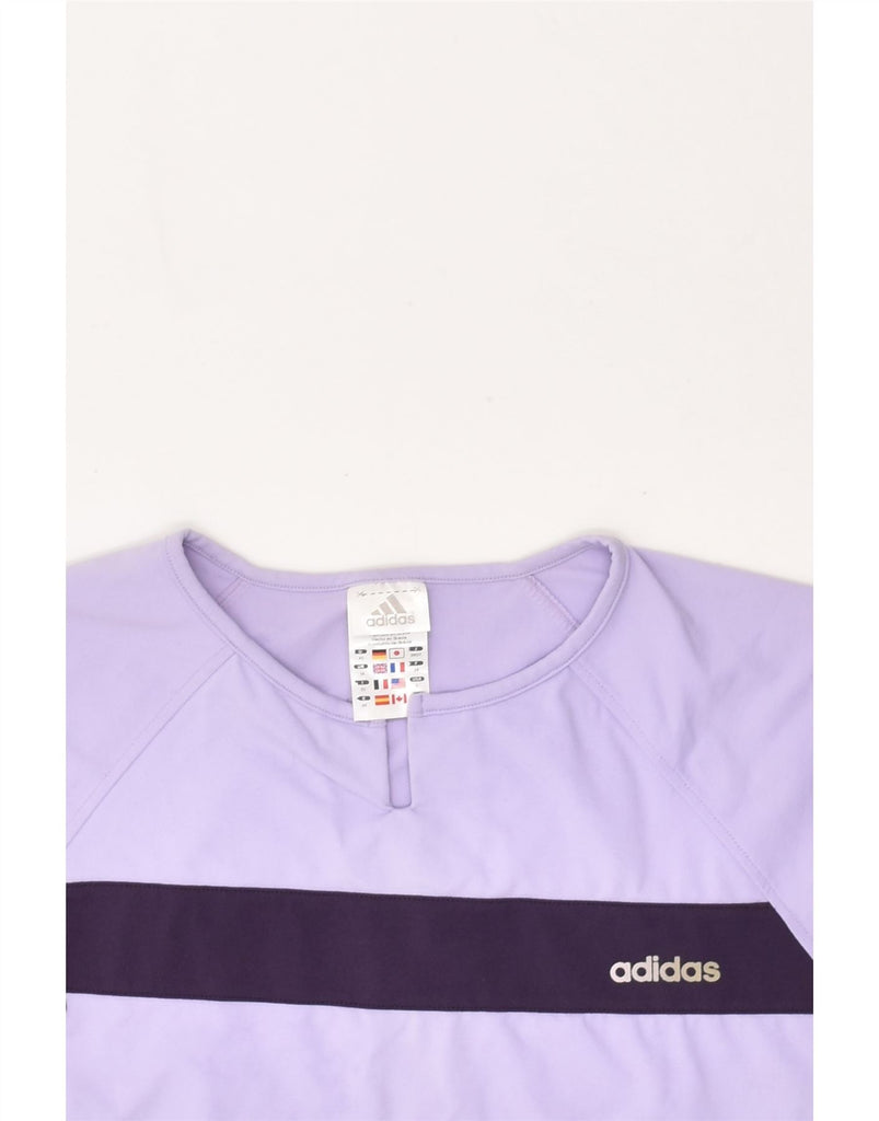 ADIDAS Womens Sleeveless Blouse Top UK 16 Large Purple Colourblock Nylon | Vintage Adidas | Thrift | Second-Hand Adidas | Used Clothing | Messina Hembry 