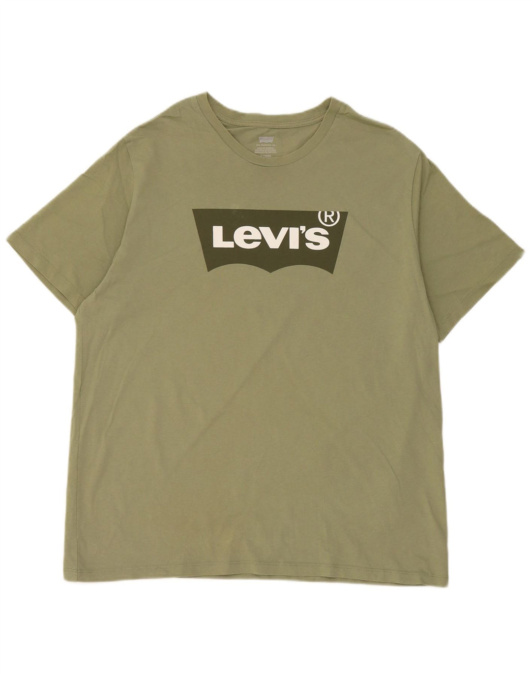 LEVI'S Mens Graphic T-Shirt Top XL Green Cotton