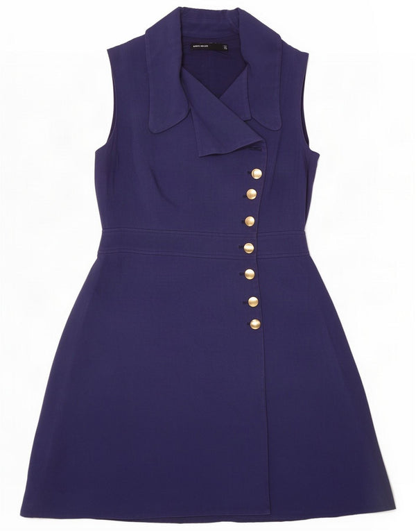 Karen Millen Womens A-Line Dress UK 10 Small Blue