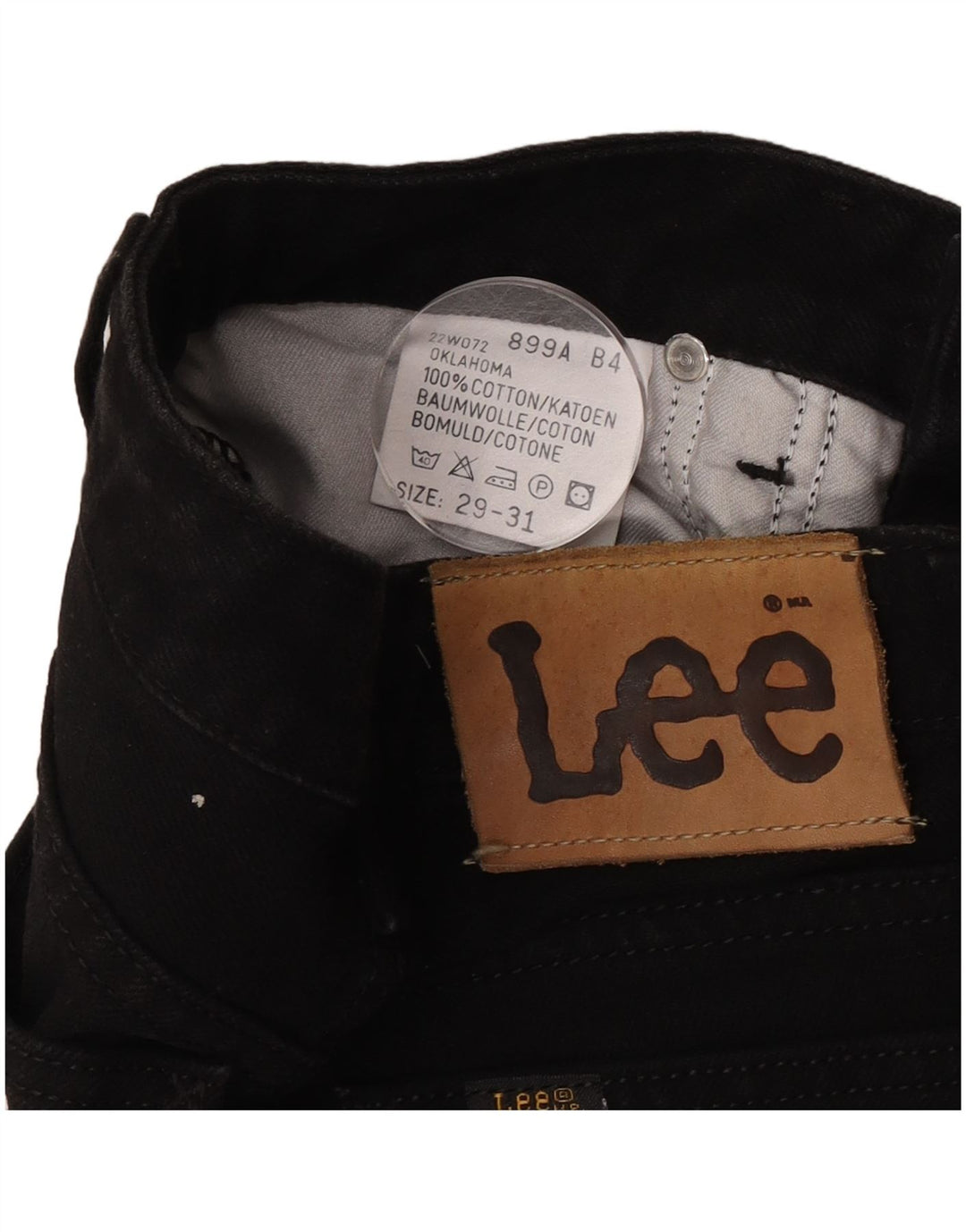 Lee Womens Oklahoma Straight Jeans W29 L31 Black Cotton