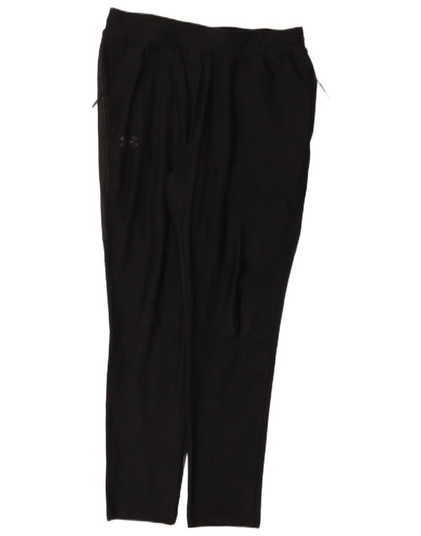 Under Armour Womens Fitted Tracksuit Trousers UK 14 Large Black Polyester