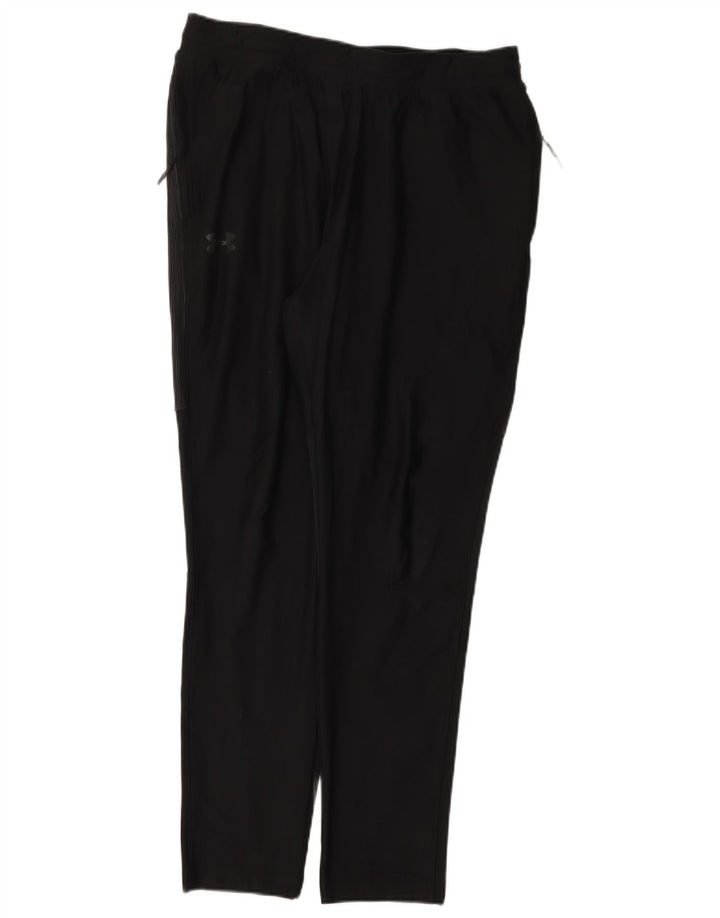 Under Armour Womens Fitted Tracksuit Trousers UK 14 Large Black Polyester