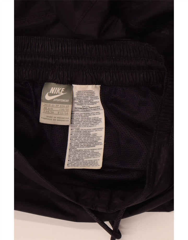 Nike Womens Graphic Tracksuit Trousers UK 4/6 XS  Black Polyester