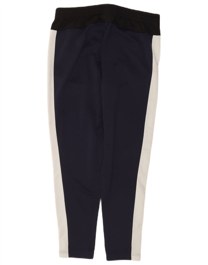 Adidas Womens Leggings UK 14 Medium  Navy Blue Colourblock Polyester
