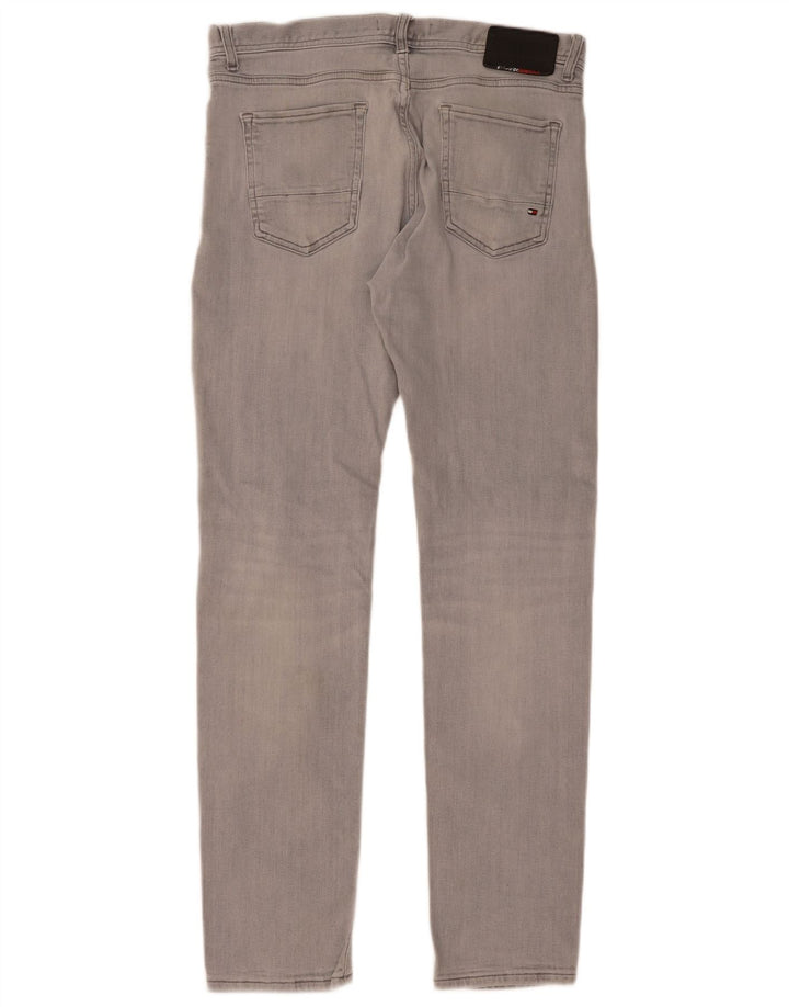 Tommy Hilfiger Mens Bleecker Stretch Slim Jeans W33 L32 Grey Cotton