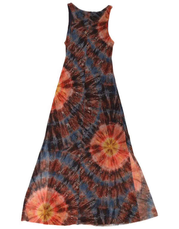 Desigual Womens Sleeveless Maxi Dress UK 12 Medium Multicoloured Tie Dye