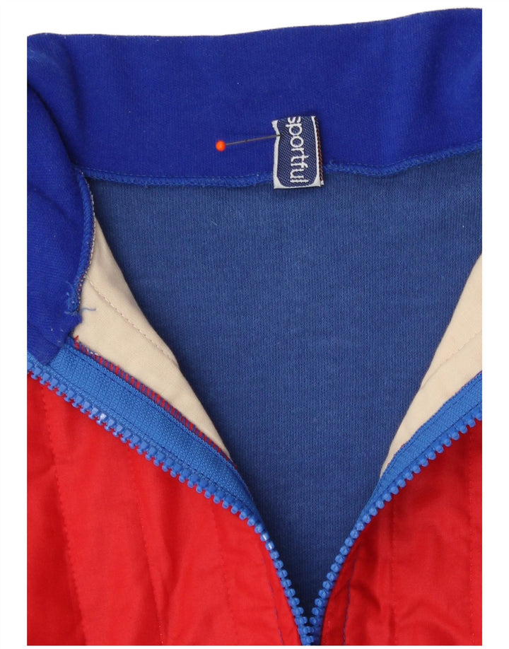 Sportful Mens Tracksuit Top Jacket IT 46 Small Blue Colourblock Cotton