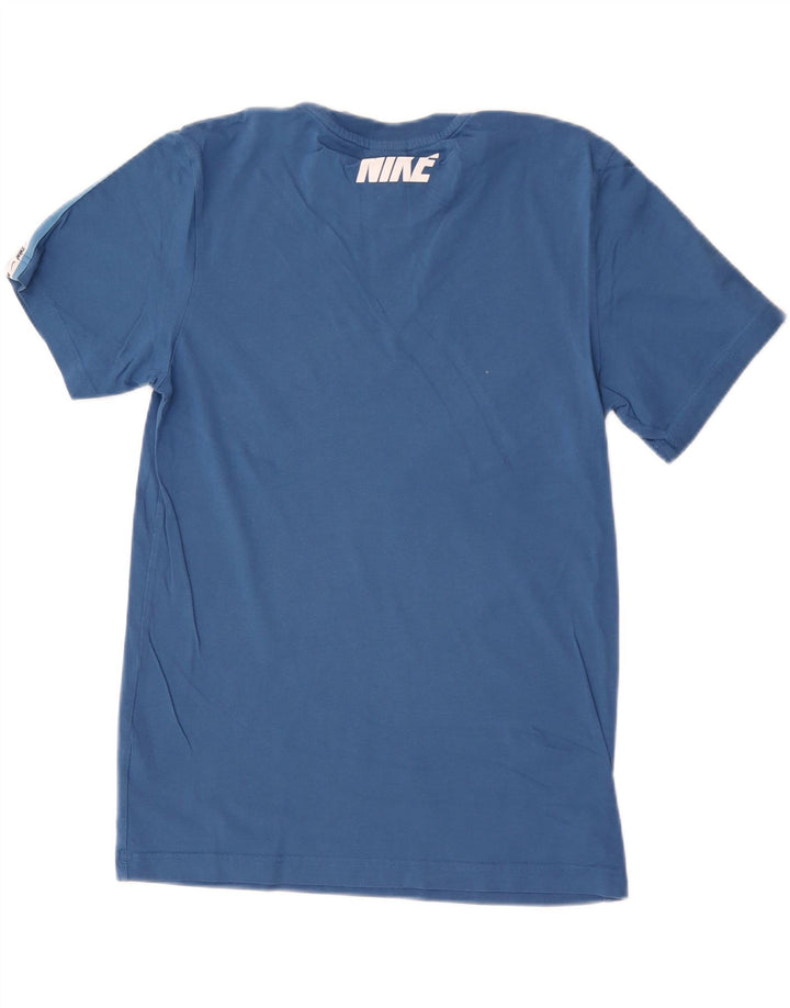 Nike Mens Graphic T-Shirt Top Small Blue Colourblock Cotton