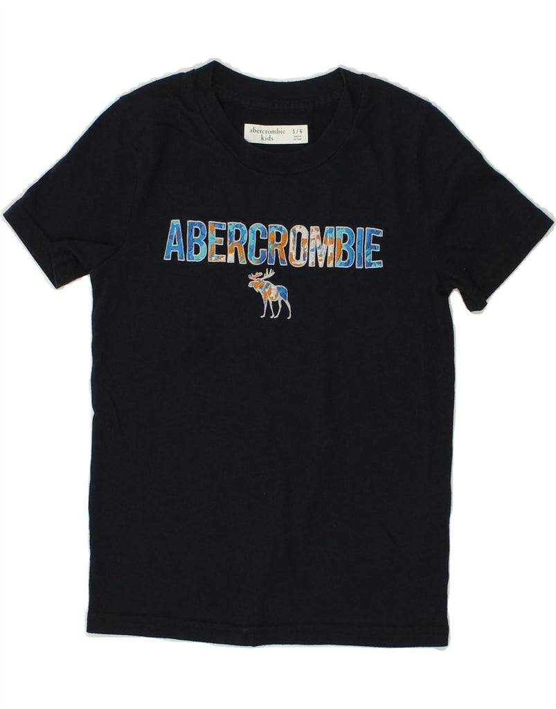 ABERCROMBIE & FITCH Boys Graphic T-Shirt Top 5-6 Years Navy Blue | Vintage Abercrombie & Fitch | Thrift | Second-Hand Abercrombie & Fitch | Used Clothing | Messina Hembry 