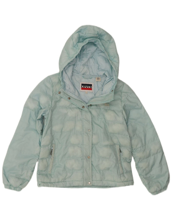 Levi's Womens Hooded Padded Jacket UK 6 XS Blue Polyester
