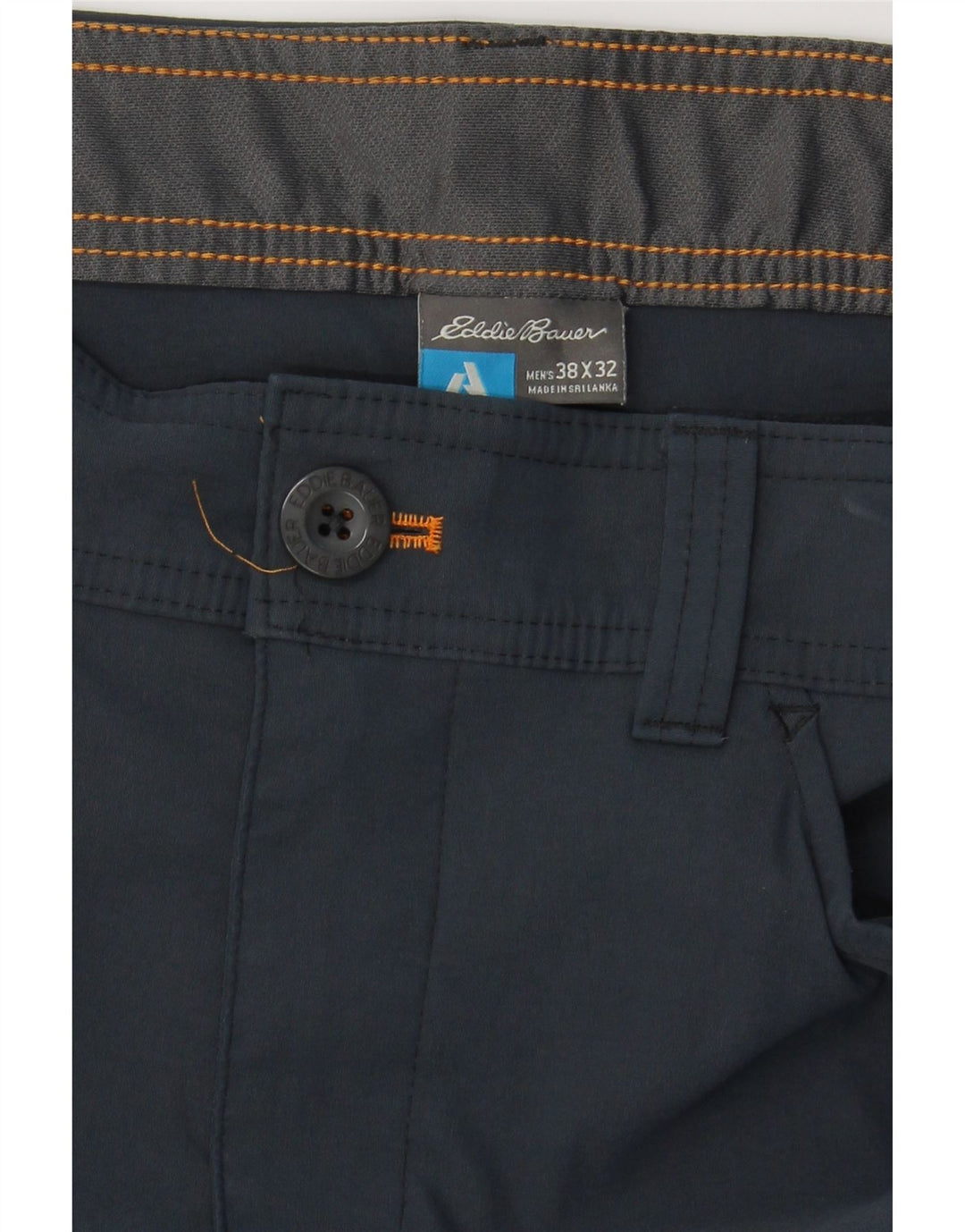 EDDIE BAUER Womens Straight Cargo Trousers W38 L32 Navy Blue Nylon Vintage Eddie Bauer and Second-Hand Eddie Bauer from Messina Hembry 