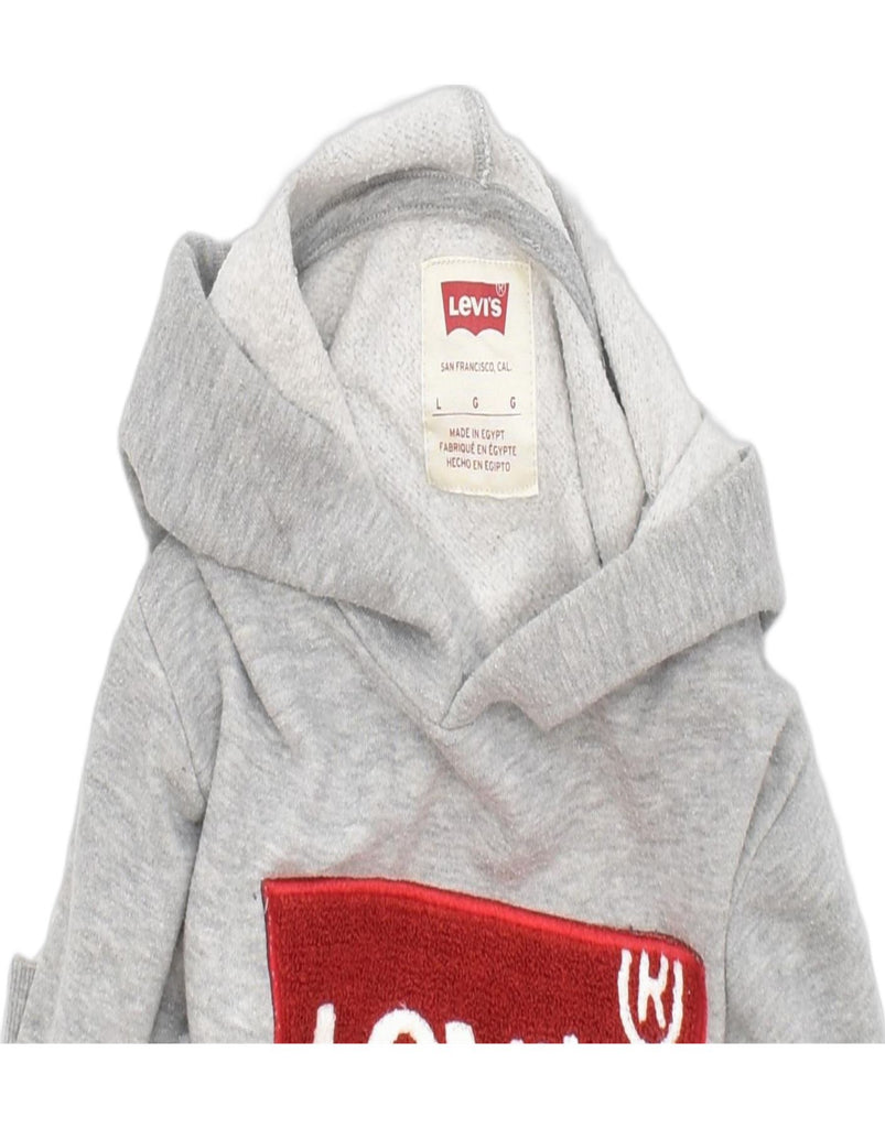 LEVI'S Girls Graphic Hoodie Jumper 11-12 Years large Grey Cotton Classic | Vintage | Thrift | Second-Hand | Used Clothing | Messina Hembry 