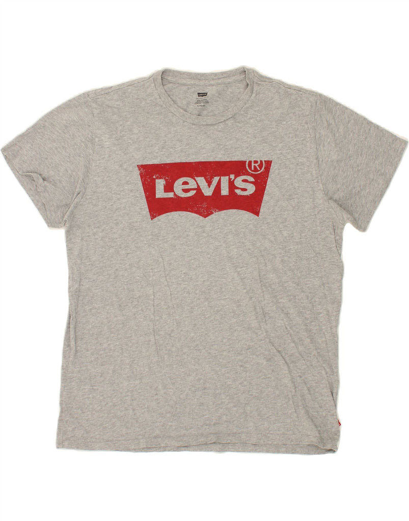 LEVI'S Mens Graphic T-Shirt Top XL Grey Flecked Cotton | Vintage Levi's | Thrift | Second-Hand Levi's | Used Clothing | Messina Hembry 