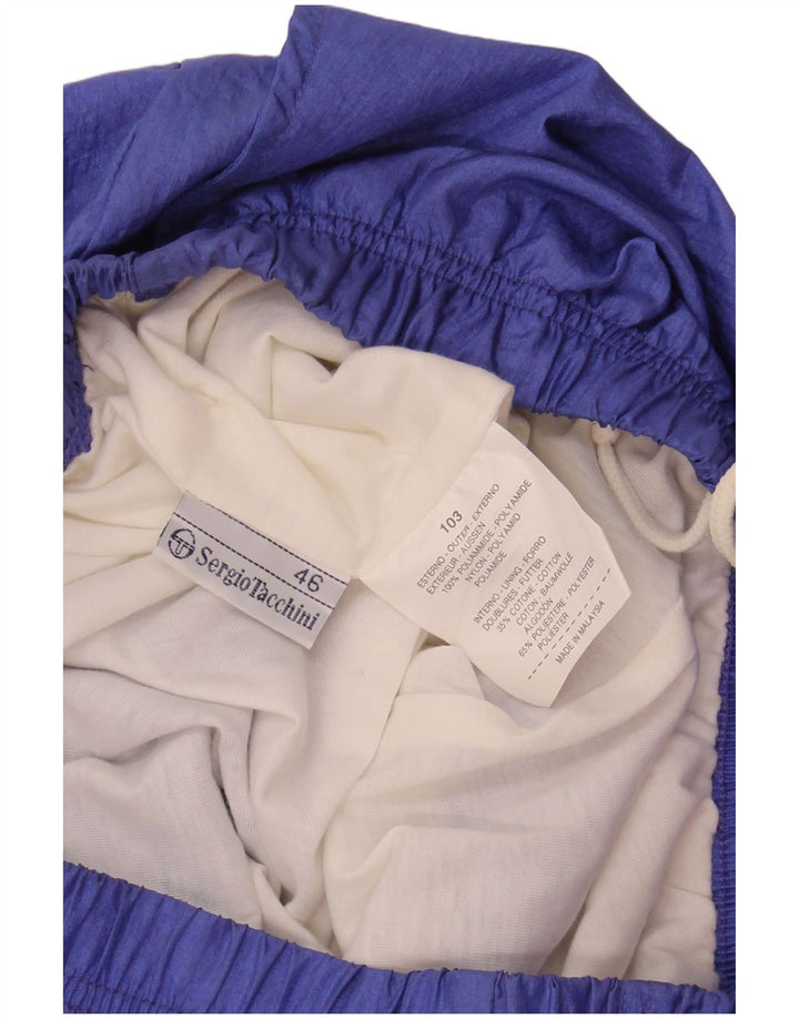 SERGIO TACCHINI Mens Tracksuit Trousers Joggers IT 46 Small  Blue Nylon