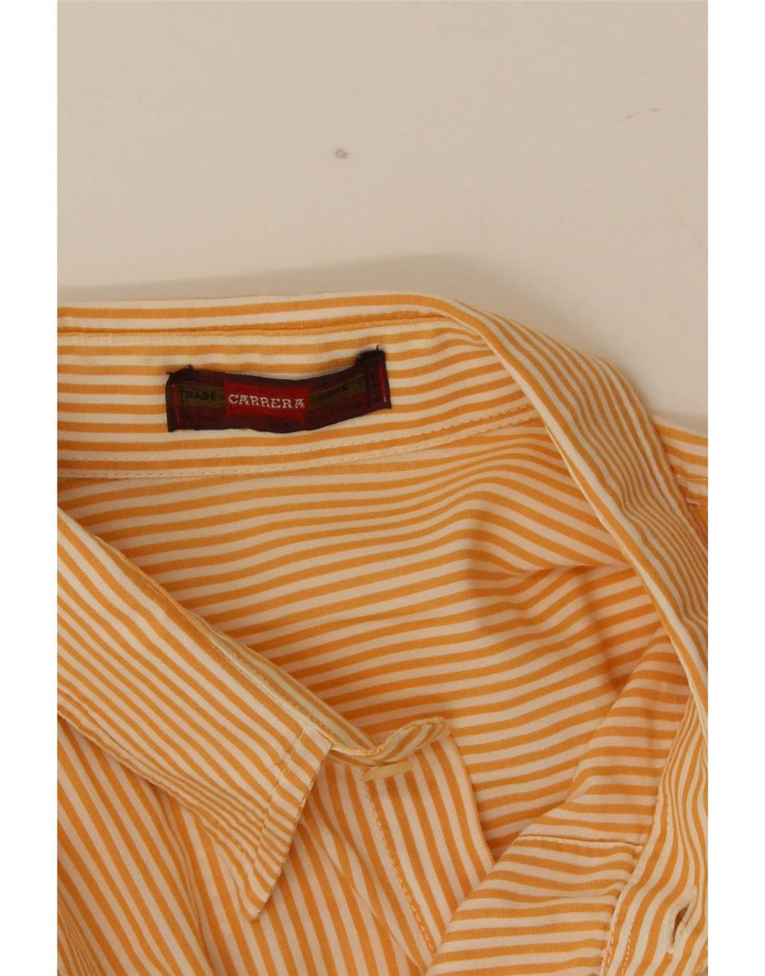 Carrera Mens Shirt Large Orange Pinstripe