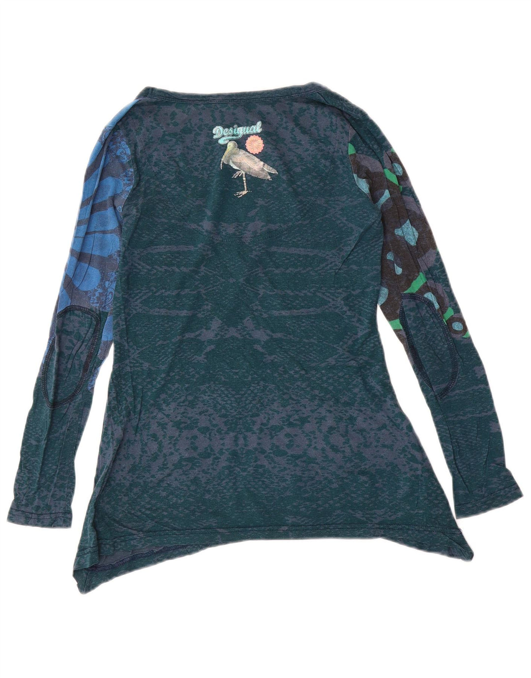 Desigual Womens Blouse Top UK 10 Small Multicoloured Floral Viscose