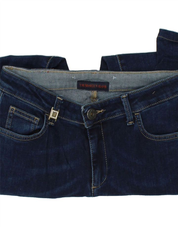 TRUSSARDI Womens Slim Jeans W29 L29 Navy Blue Cotton Vintage Trussardi and Second-Hand Trussardi from Messina Hembry 