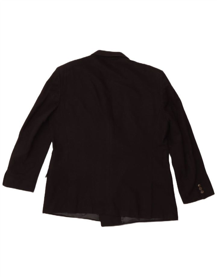 UNGARO Mens Double Breasted Blazer Jacket UK 40 Large Navy Blue