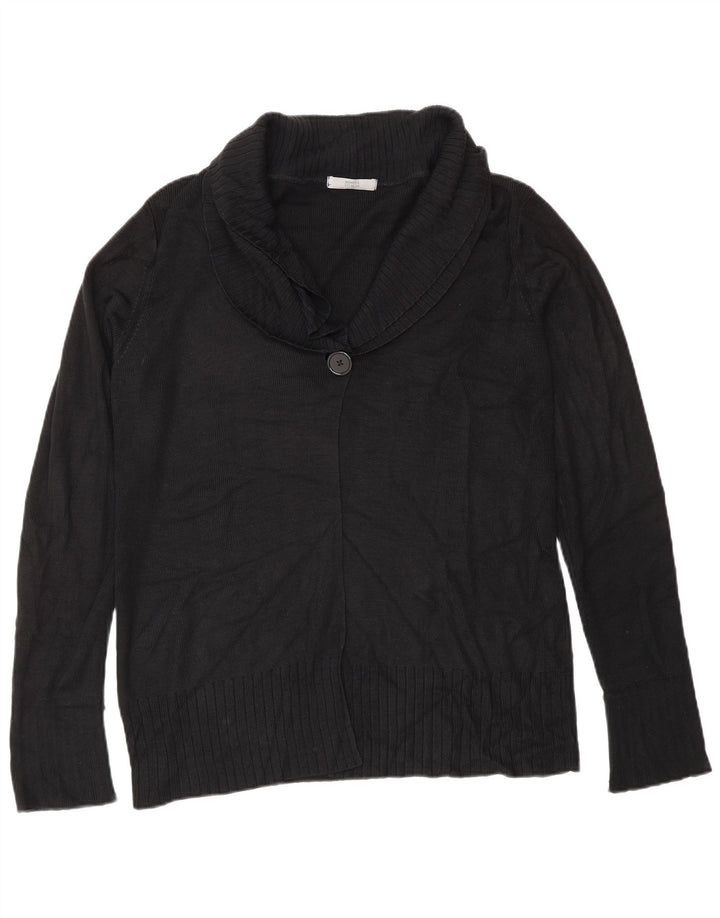 Marks & Spencer Womens Cardigan Sweater UK 12 Medium  Black Acrylic