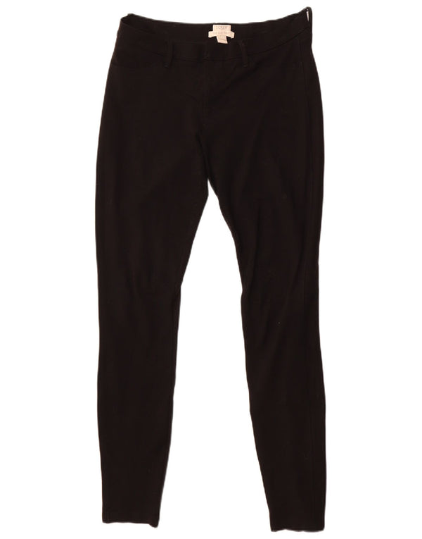 J. Crew Womens Skinny Casual Trousers US 8 Medium W30 L31 Black Viscose