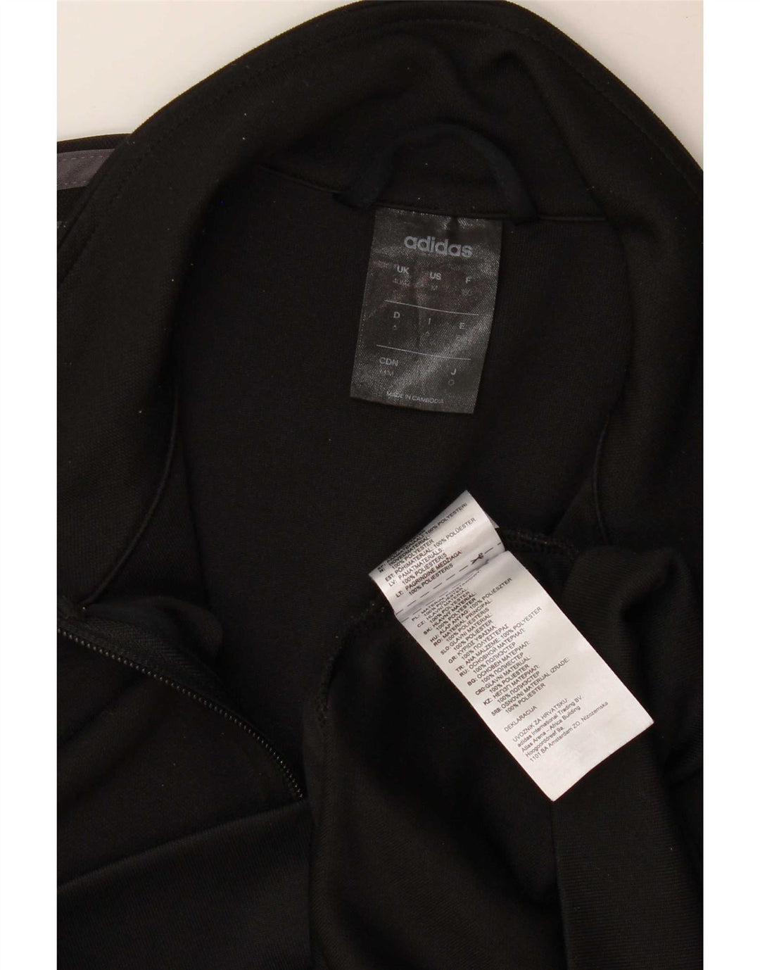 Adidas Mens Climalite Tracksuit Top Jacket UK 40/42 Medium Black Polyester