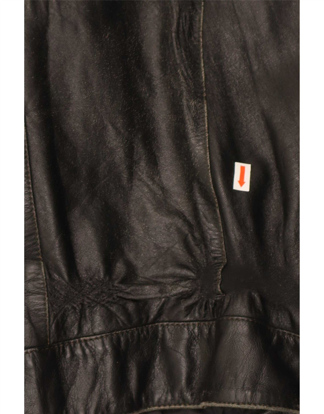 Vintage Mens Leather Jacket IT 56 3XL Black Colourblock Leather