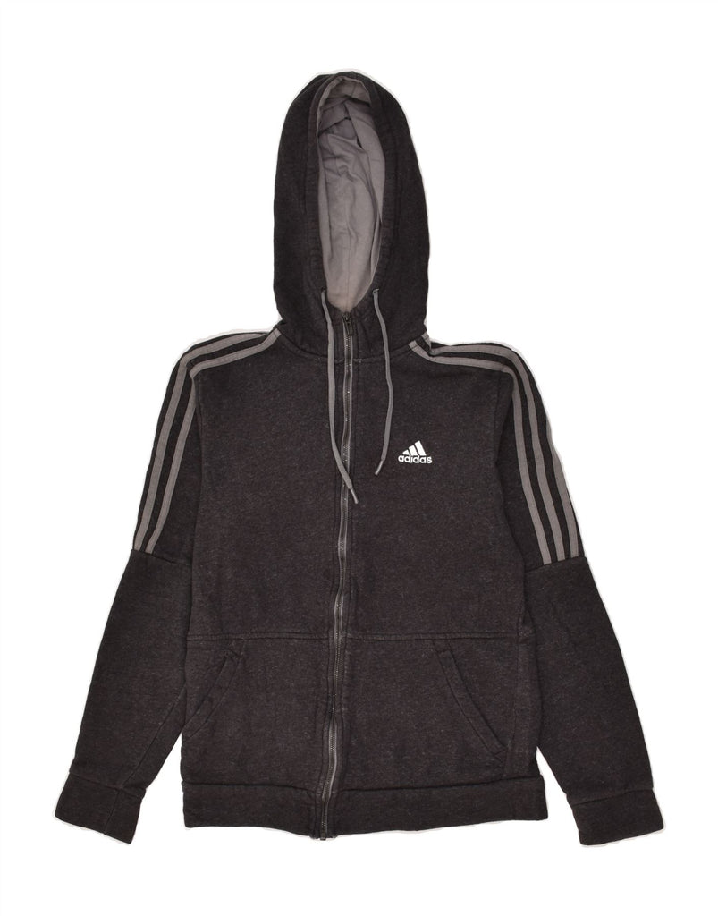 ADIDAS Mens Zip Hoodie Sweater XS Grey Cotton | Vintage Adidas | Thrift | Second-Hand Adidas | Used Clothing | Messina Hembry 