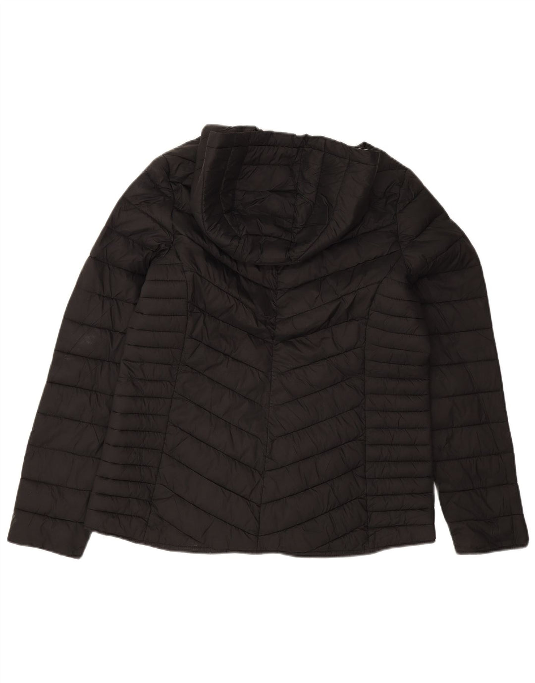 Fat Face Womens Hooded Padded Jacket UK 12 Medium Black Nylon