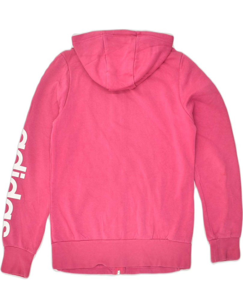 ADIDAS Girls Zip Hoodie Sweater 13-14 Years Pink Cotton | Vintage Adidas | Thrift | Second-Hand Adidas | Used Clothing | Messina Hembry 