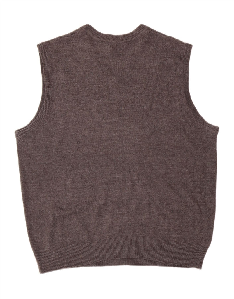 DOCKERS Mens Vest Tank Top XL Grey Argyle/Diamond Acrylic Vintage Dockers and Second-Hand Dockers from Messina Hembry 