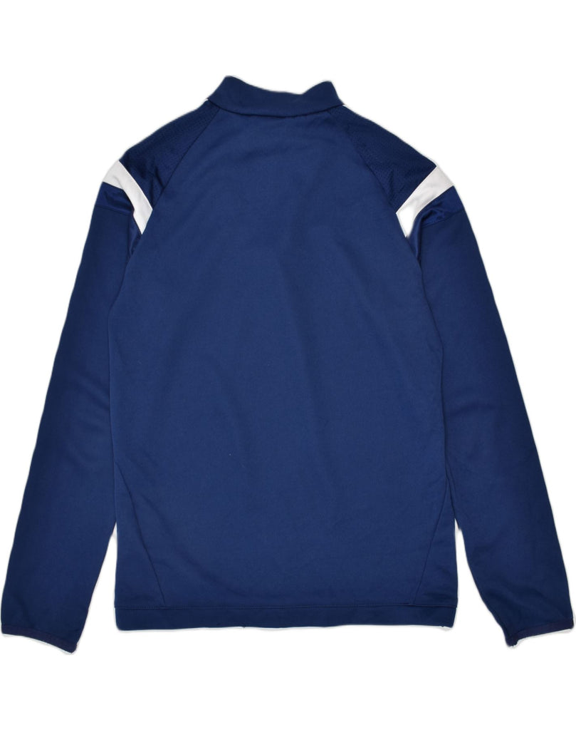 ADIDAS Boys Zip Neck Tracksuit Top 9-10 Years Navy Blue Polyester | Vintage | Thrift | Second-Hand | Used Clothing | Messina Hembry 