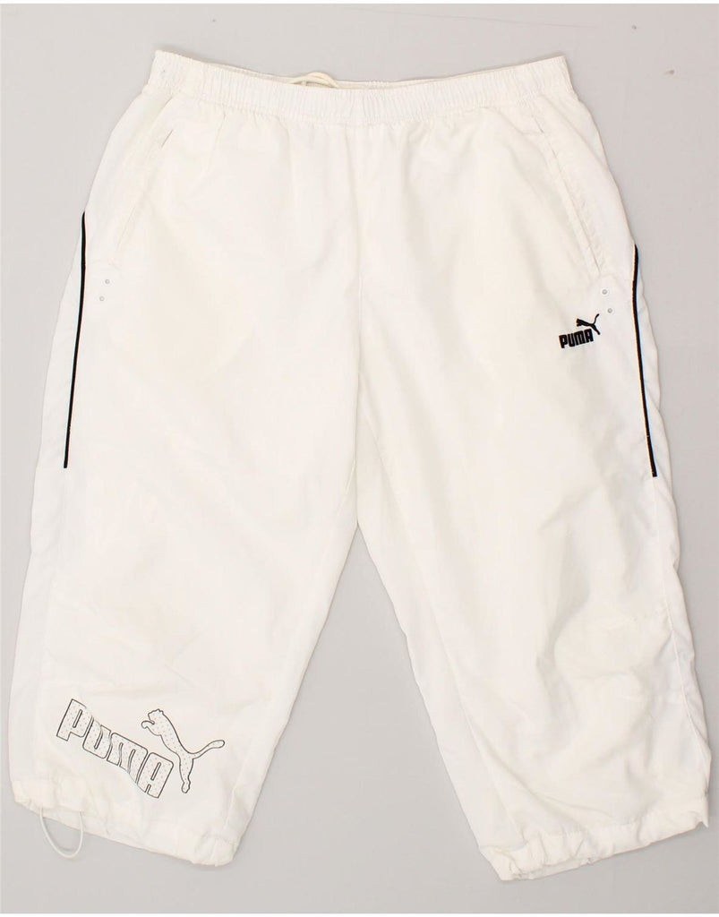 PUMA Mens Graphic Capri Tracksuit Trousers Large White Polyester Vintage Puma and Second-Hand Puma from Messina Hembry 