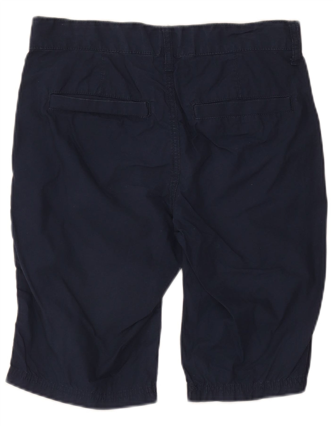 Benetton Mens Chino Shorts W30 Medium Navy Blue