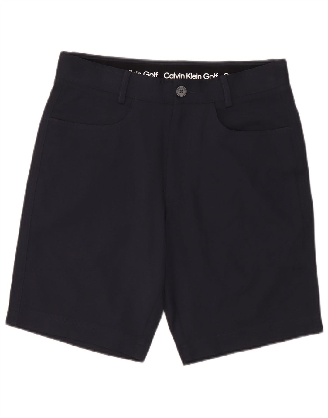 Calvin Klein Mens Casual Shorts W30 Medium Navy Blue Polyester