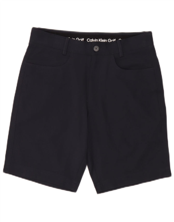 Calvin Klein Mens Casual Shorts W30 Medium Navy Blue Polyester