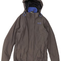 Jack Wolfskin Womens Hooded Oversized Windbreaker Jacket UK 8 Small Grey