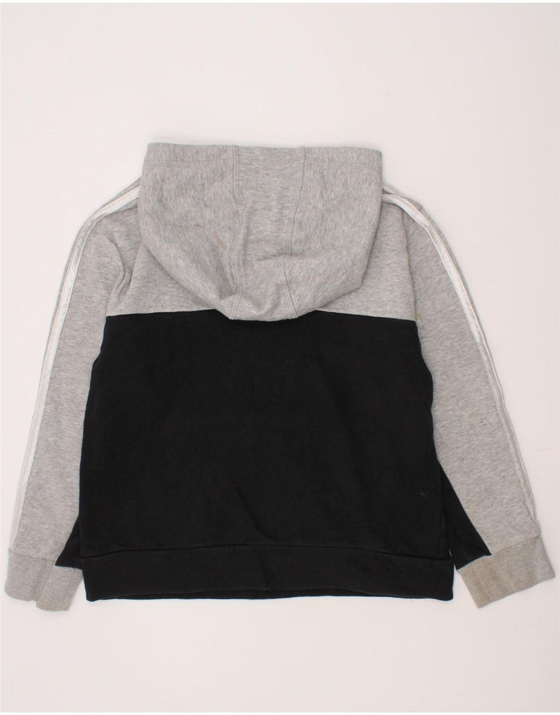 ADIDAS Boys Hoodie Jumper 7-8 Years Small Black Colourblock Cotton Vintage Adidas and Second-Hand Adidas from Messina Hembry 