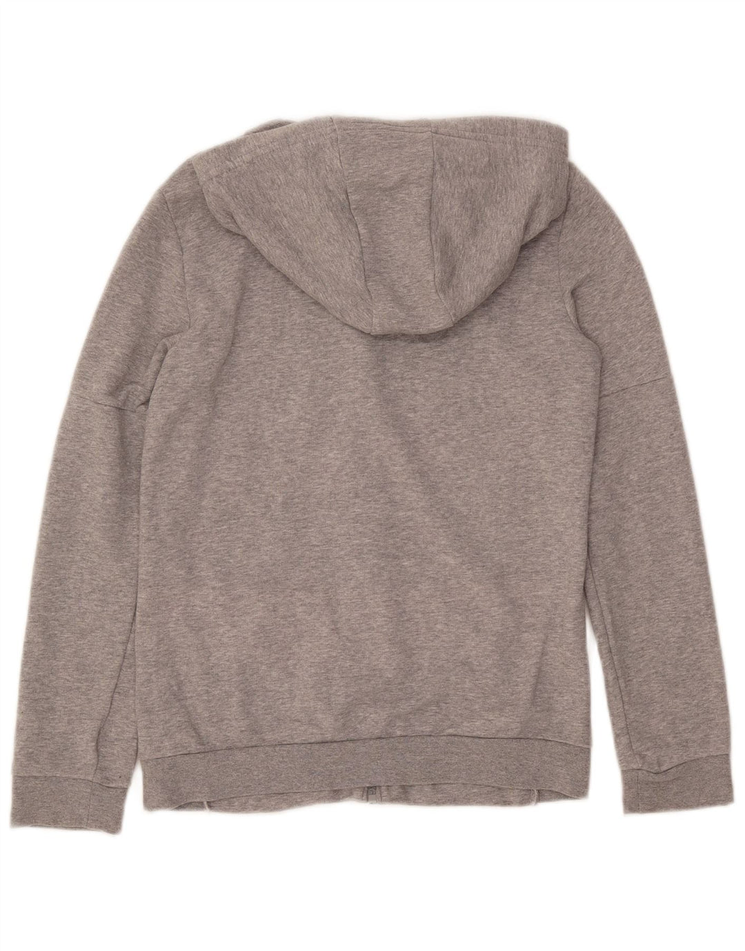 ADIDAS Womens Graphic Zip Hoodie Sweater UK 14 Medium Grey